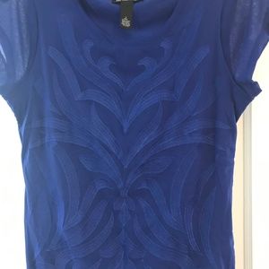 INC International Concepts L Blue Blouse